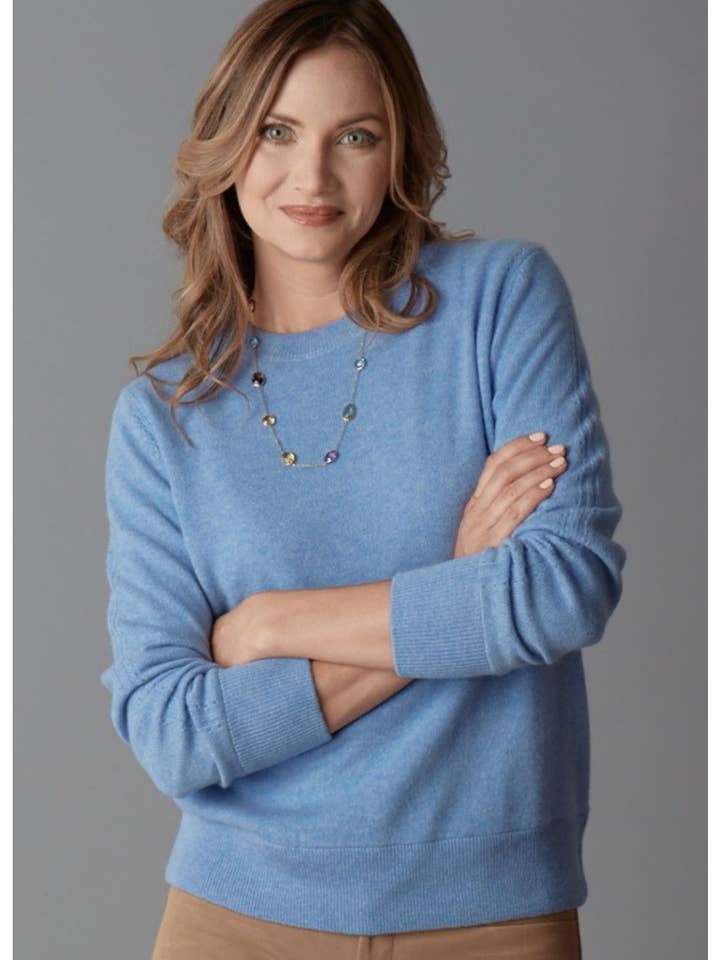 Blue Reef Heather Rundhalsausschnitt für den Großhandel von LuxLined