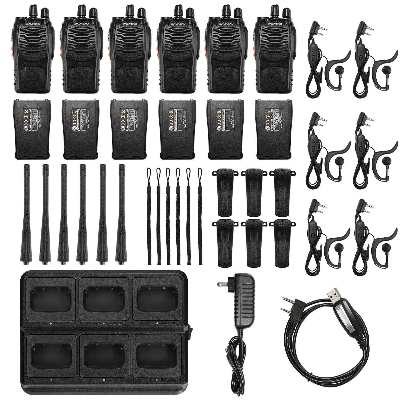 Radioddity - Wholesale Small/Handheld Appliance - Baofeng BF-888S [6 Packs] with Bulk Charger | UHF | 5W | 16CH | CTCSS/DCS | Flashlight4