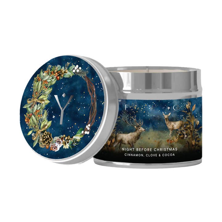 Night Before Christmas Tin Candle for wholesale by FYG