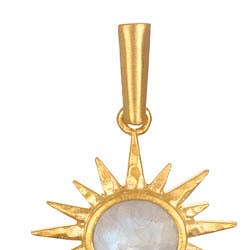 Satya Jewelry - Wholesale Dangle Earrings - Moonstone Sunburst Linear Earrings1