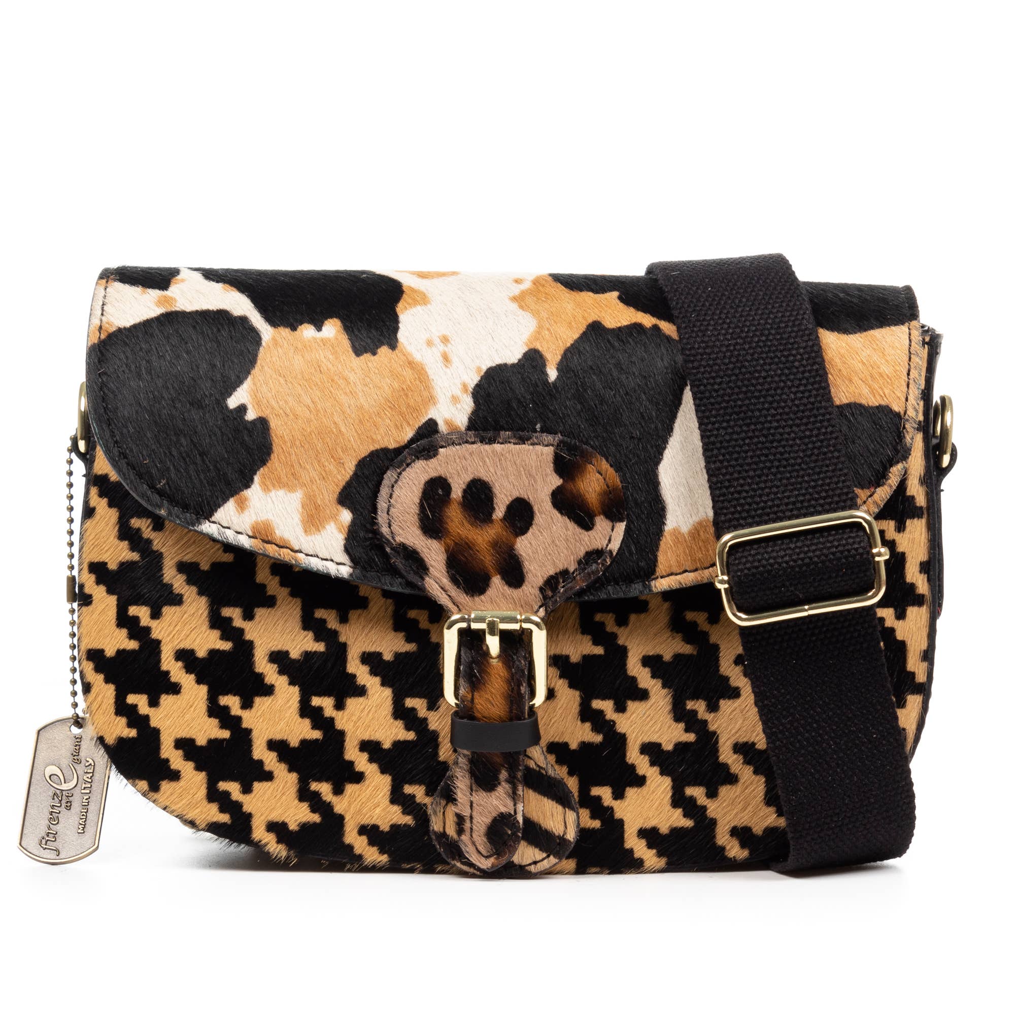 FIRENZE ARTEGIANI - Wholesale Shoulder Bag - Women's - Anghiari shoulder bag. Genuine Cavallino animal print leather.10