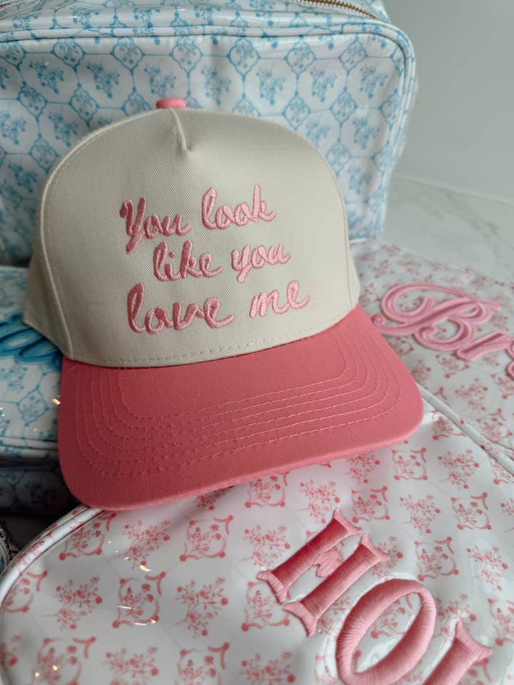 You Look Like You Love Me - Pink Vintage Trucker Hat for wholesale by KENZKUSTOMZ