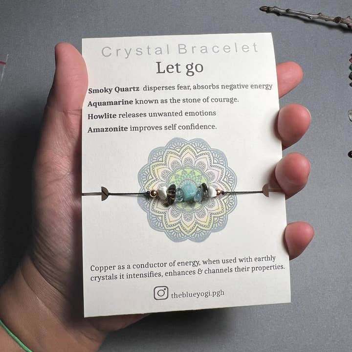 Let go Crystal Armbånd - Miljøvenligt og bæredygtigt for engroshandel hos The Blue Yogi