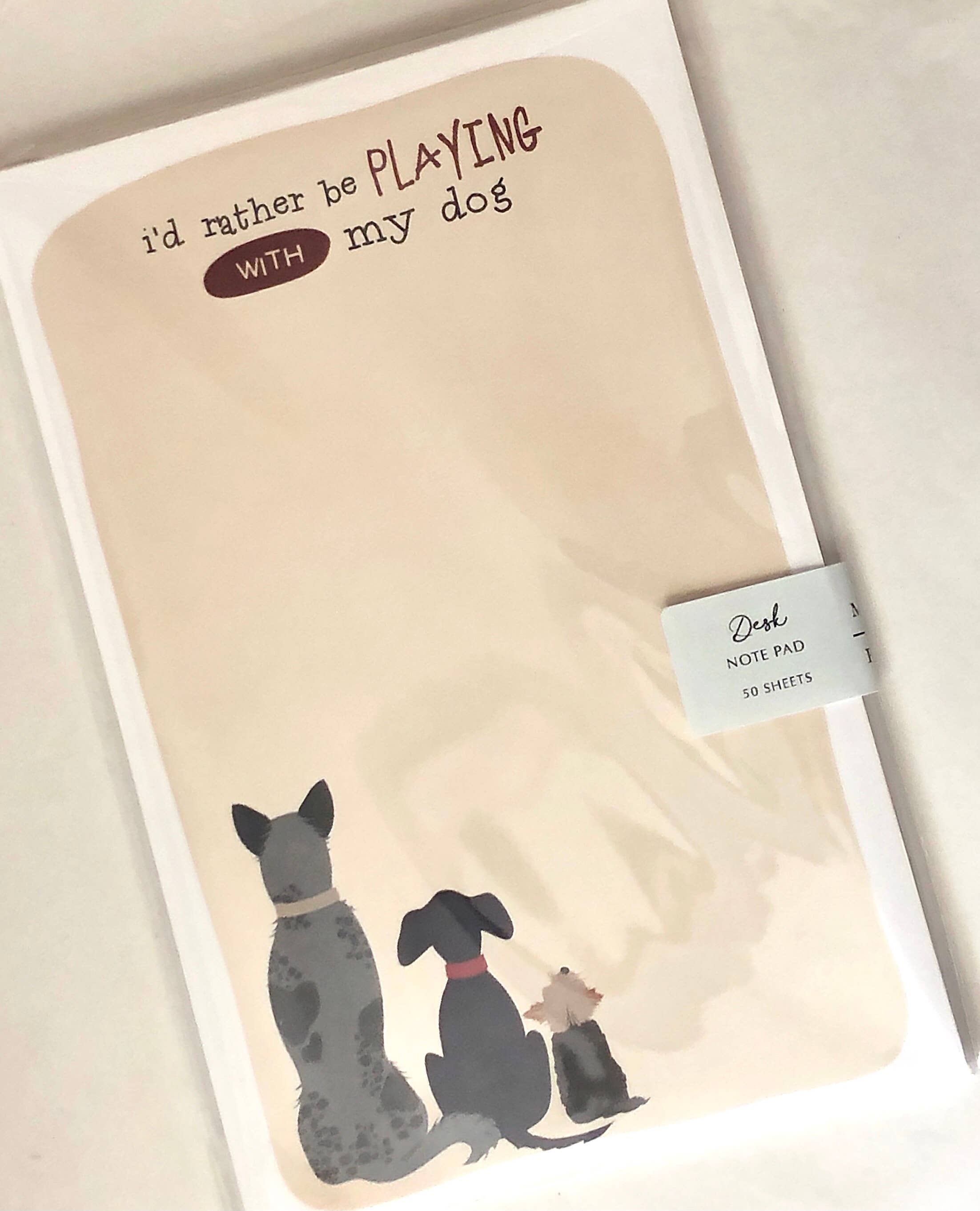 Merrily Paper - Wholesale Notepad - Playing with my Dog Notepad 5.5x8.5 Desk Memo Pad1