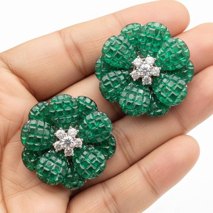 Flash Sale Vintage Earrings Floréa Ltd. Ed. Green for wholesale by ACUS