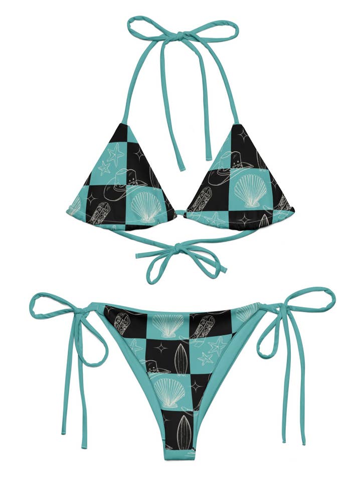 Cowgirl bikini met striksluiting aan de kust voor wholesale door Southern Essentials by Ashley LLC