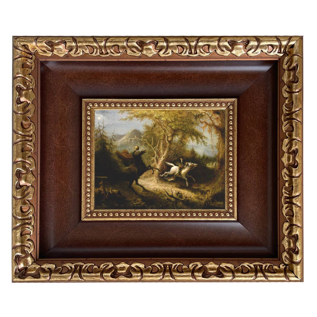 Madison Bay Co. - Historical Home Decor Reproductions - Wholesale Schilderen/Tekenen - Schilderijafdruk van de Ruiter zonder Hoofd die Ichabod Crane Achtervolgt80