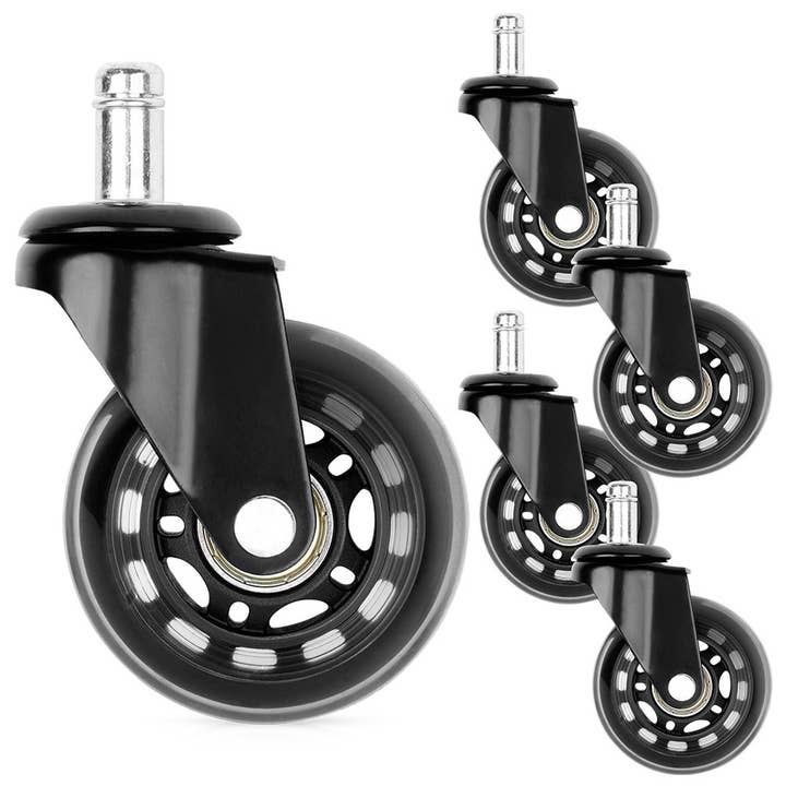 Chair Wheels Rubber 6.3 cm / 10 mm 5 pcs for wholesale by Vilde