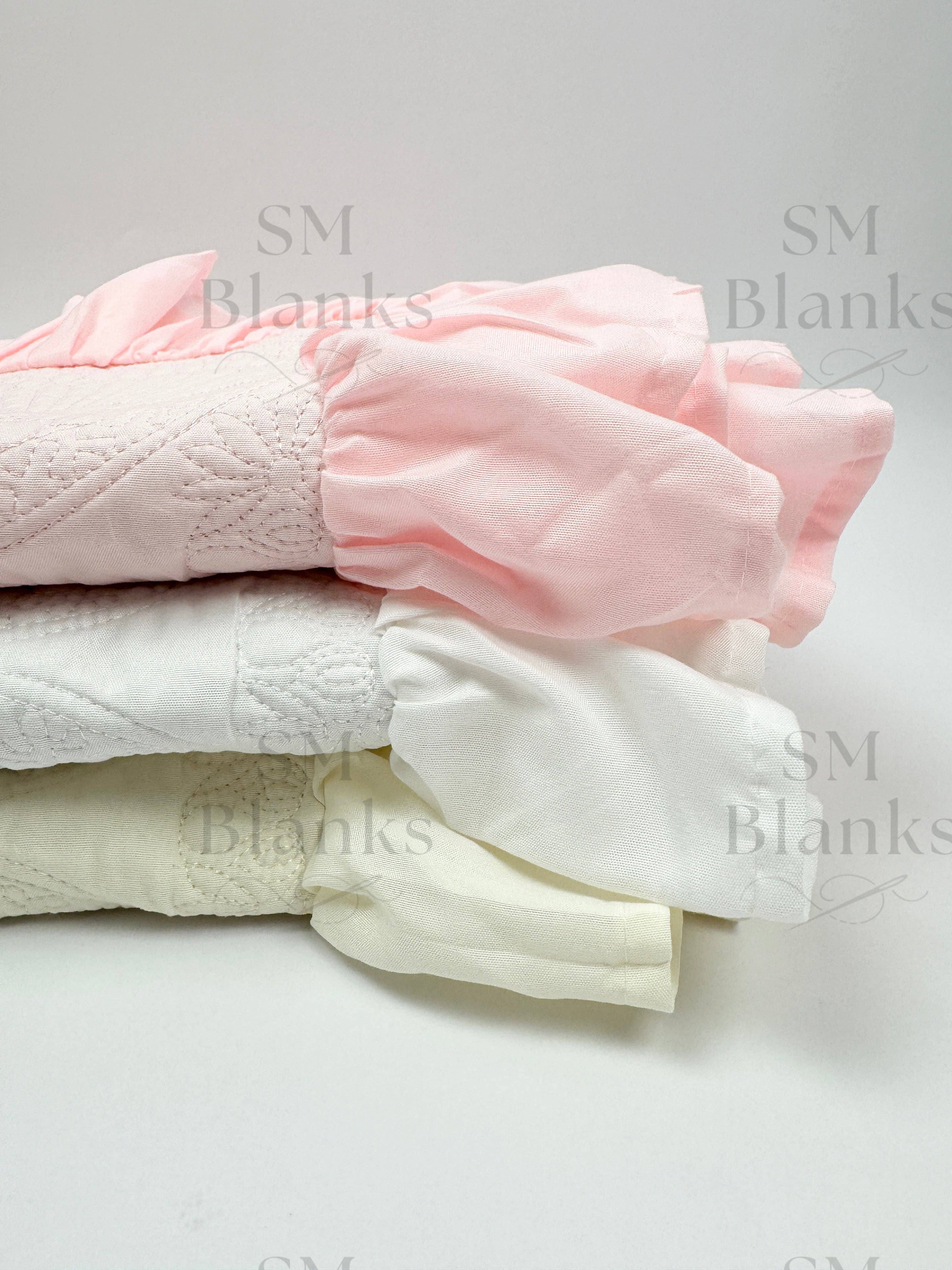 SM Blanks - Wholesale Bedding Pillowcase/Sham - White Ruffle Heirloom Pillow Sham6