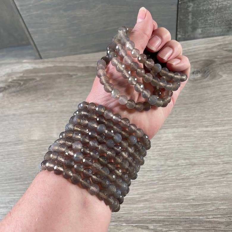 Keystone Crystals - Wholesale Beaded Bracelet - Polyhedral Gemstone Bracelet 8mm  – Assorted Crystals for Retail and Gift Shops20