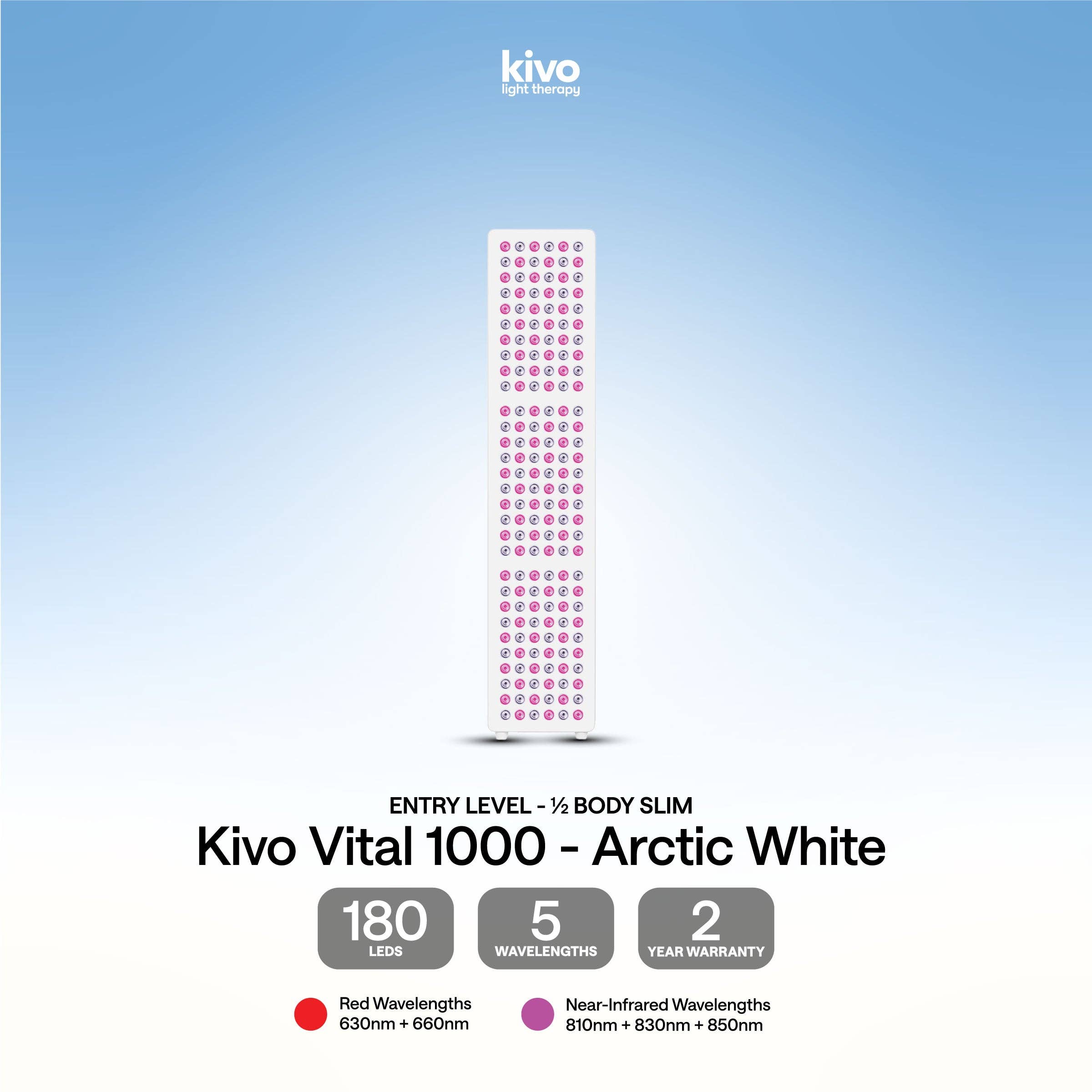 Kivo Red Light Therapy - Wholesale Electronic Skincare Device - Kivo Vital 1000: Medium Full Body Red Light Therapy Panel3
