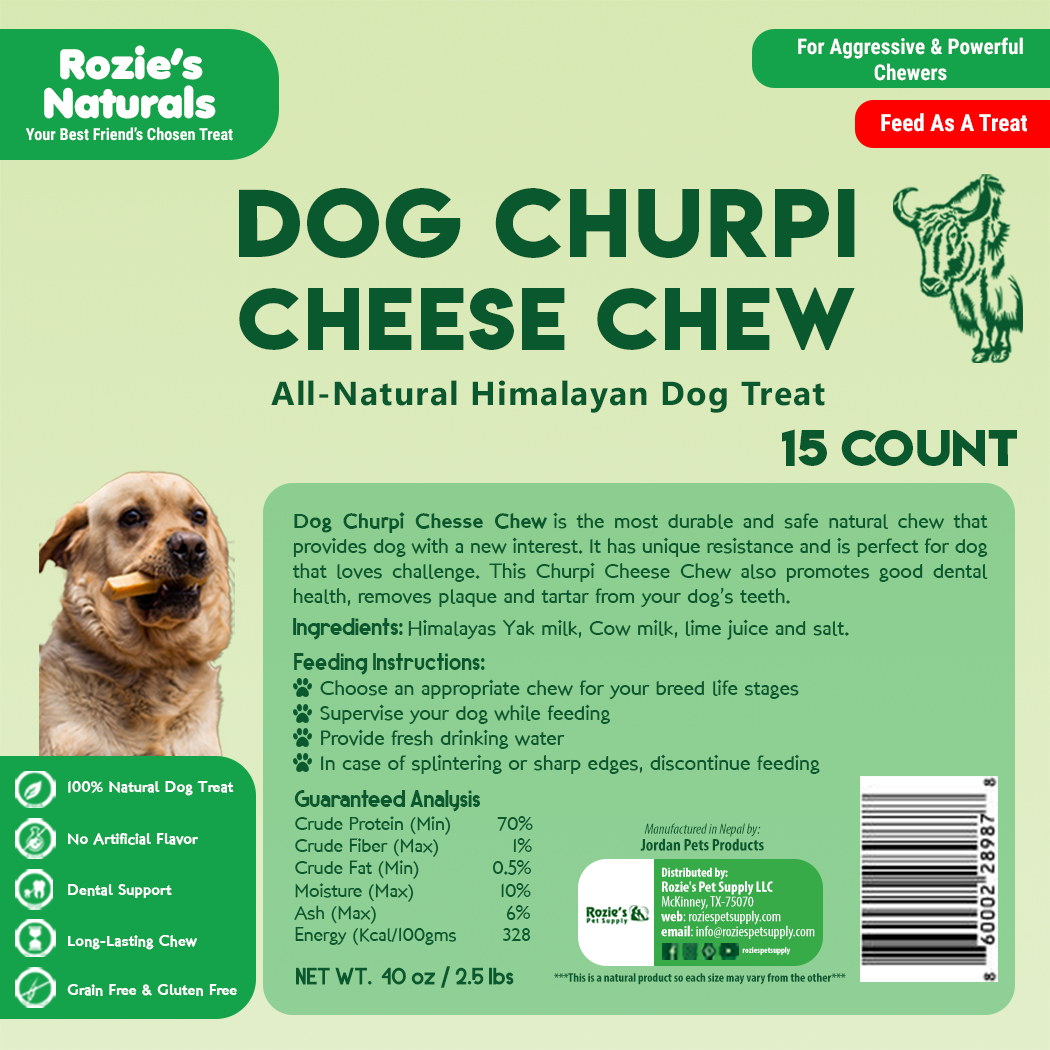 Rozie's Naturals - Vente Friandises – chien - Chien Churpi à mâcher 100 % naturel, fromage yak de l'Himalaya9