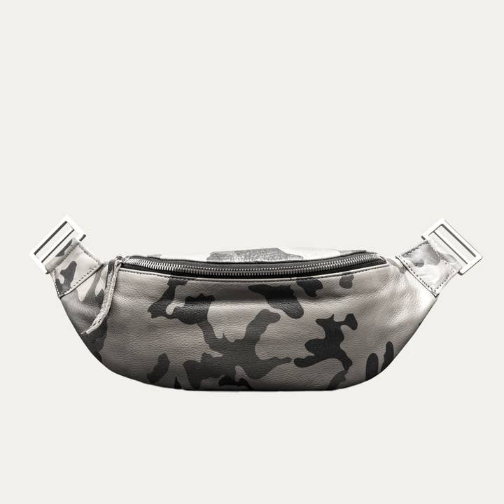 Marsupio + borsa a tracolla | Camo grigio + hardware argentato per la vendita all'ingrosso da parte di Paulyjen