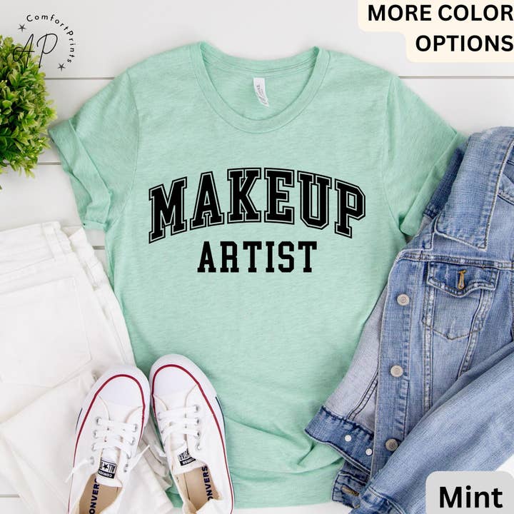 APComfortPrints - Wholesale Screen Printed T-Shirt - Women's - Makeup Artist Shirt, MUA T-Shirt, Cosmetologist Tee
7