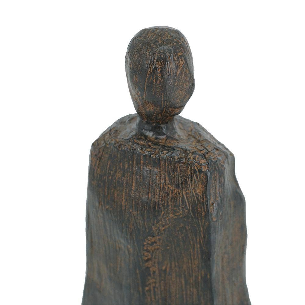 A&B Home Group Inc. - Wholesale Decorative Figurine - 4x3x14" Abstract Brown Polyresin Human Figurine - Brown2