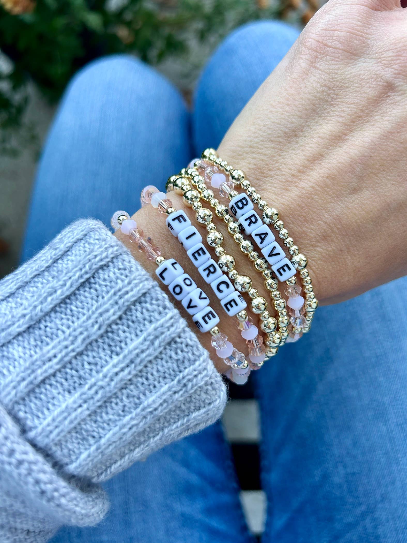 Back Bay Bead Company - Wholesale Beaded Bracelet - Personalized Bracelet Affirmation Word Number Phrase1