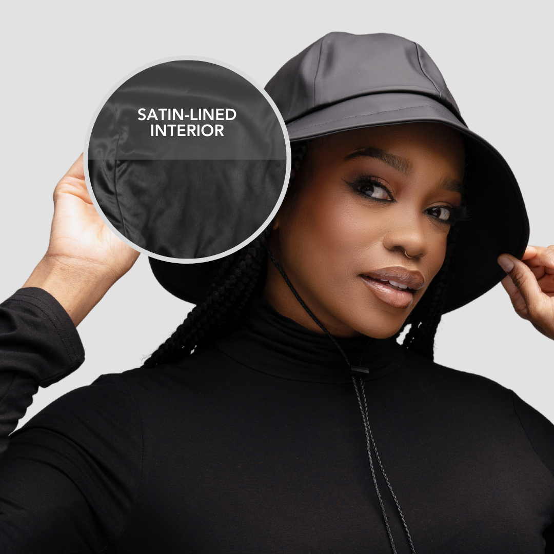 Hairbrella - Wholesale Bucket Hat - Women's - Satin-Lined, Waterproof Sou'wester Rain Hat5