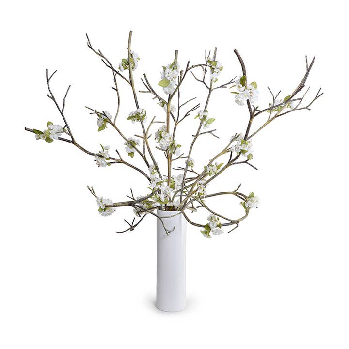 Peach Blossom Branches in Ceramic Vase 56"H for wholesale by New Growth Designs