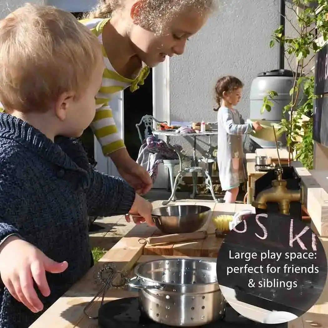Big Game Hunters – wholesale Wood toy – Child – Double Mud Kitchen - With Working Tap2
