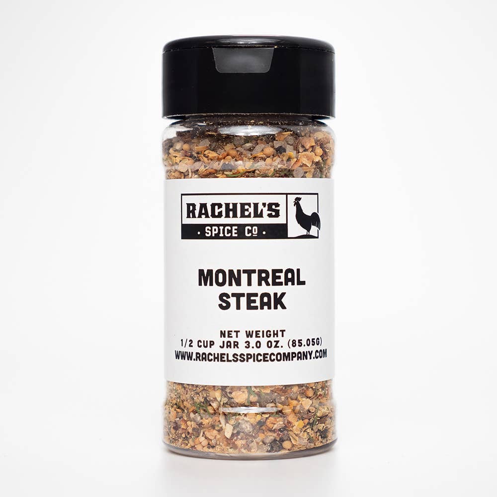 Rachel's Spice Company - Wholesale Dried spice mix - Montreal Steak Seasoning - Custom Logo - 1/2 Cup Jar1