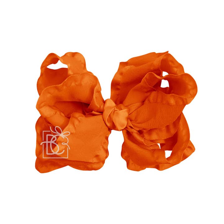 Beyond Creations, LLC - Wholesale Hair Bow - Kids - DOUBLE RUFFLE BOW ON CLIP55