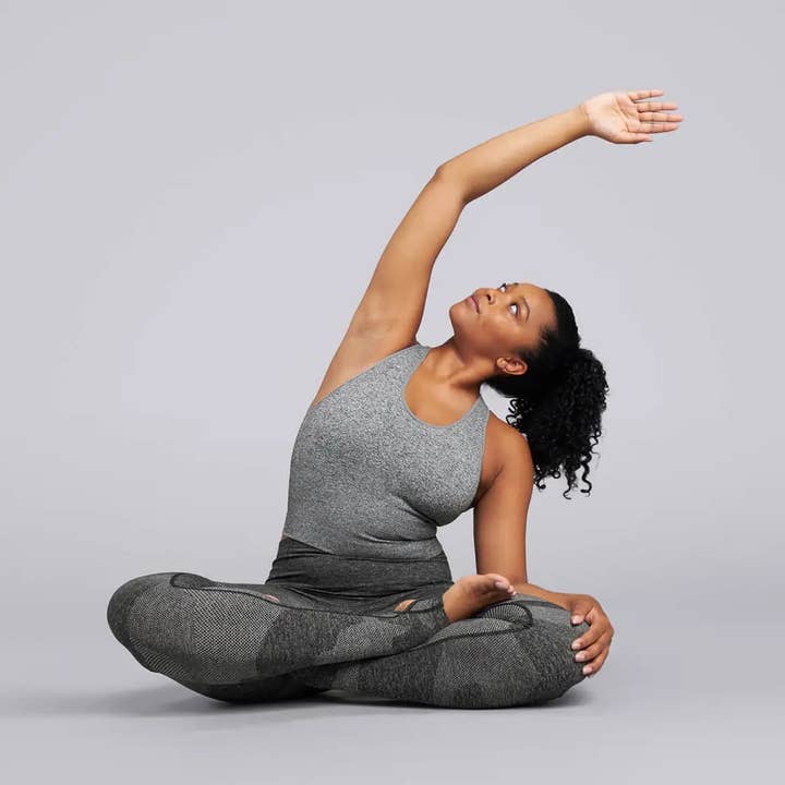 Crop top LA à soutien élevé pour femmes - Gris pour la vente par HPE Activewear