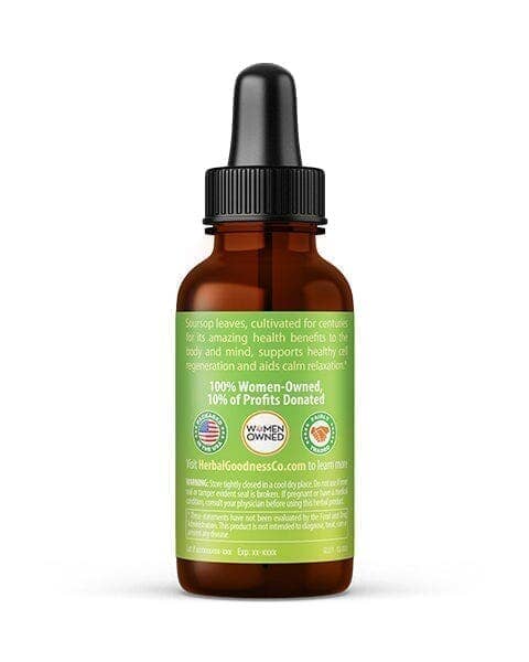 Herbal Goodness - Wholesale Oral Supplement/Vitamin - Graviola (Soursop) Leaf Extract - Organic - Liquid 1oz - 15X Strength - Immunity, Cell Support & Stress Relief - Herbal Goodness7