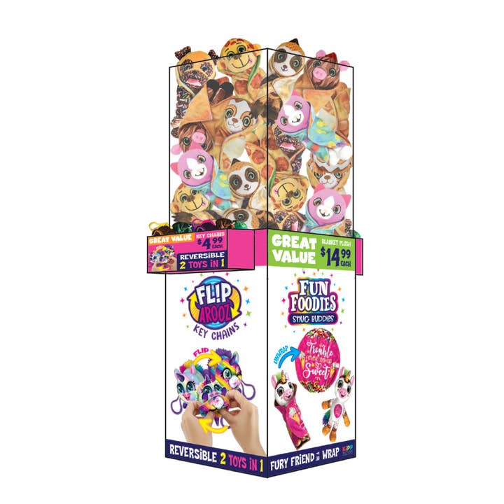 Fun Foodies Reversible Plush Floor Display - 36 PC/Display for wholesale by Novelty Brands