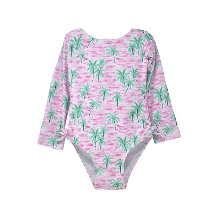 Flap Happy - Wholesale One Piece Swimsuit - Kids - Girls UPF50+ Charlie Long Sleeve Rash Guard Swimsuit (H)3