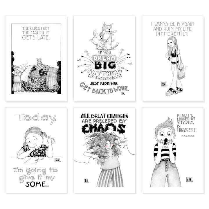 Delightfully Defiant Postcards for wholesale by Mary Engelbreit Studios