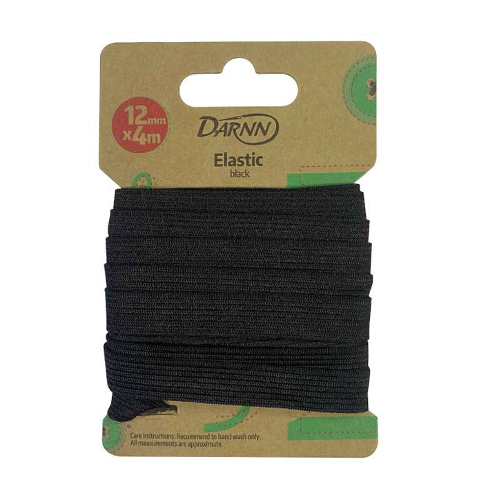 Elástico negro oscuro (12 mm x 4 metros), banda plana y elástica para venta al por mayor de Max-Link Solutions Ltd