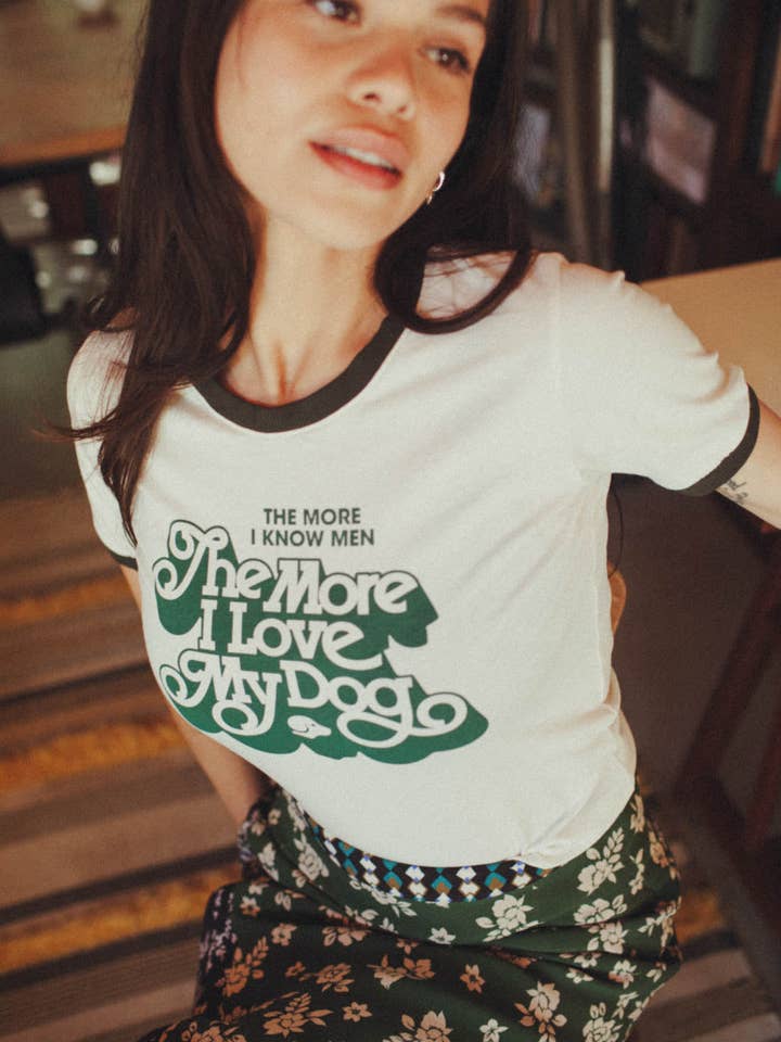 The More I Know Men The More I Love My Dog | Fitted Ringer for wholesale by The Bee & The Fox