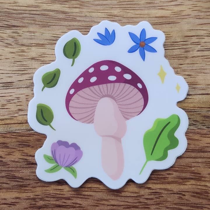 Mushroom Magic Sticker for wholesale by The Botanical Girl
