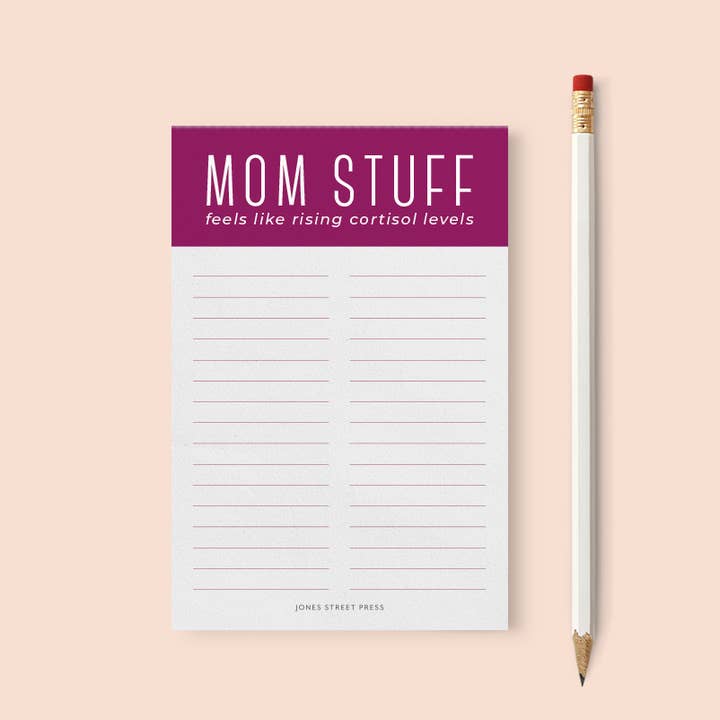 Roliga mamma-kortisolnivåer anteckningsblock - Att göra-lista, arbetsplatta för wholesale av Jones Street Press