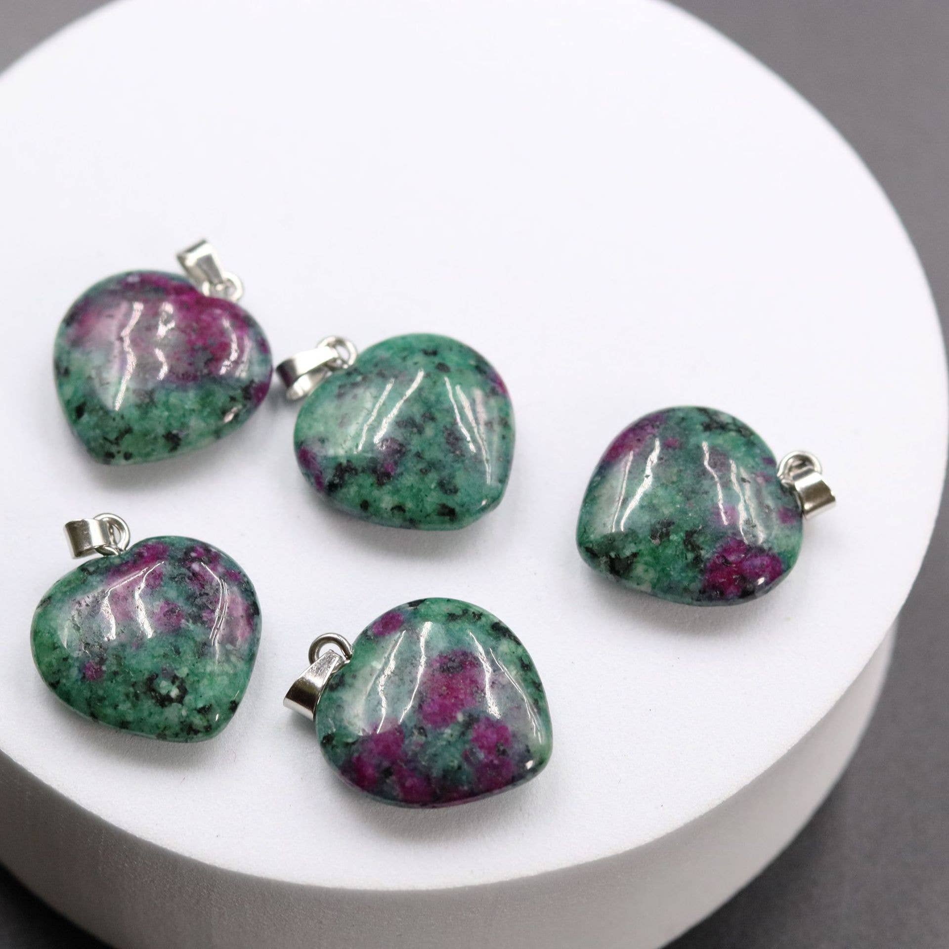 Gemcohub – wholesale Spiritual stone/crystal – Amethyst Pendant Agate Heart Necklace Natural Stone19