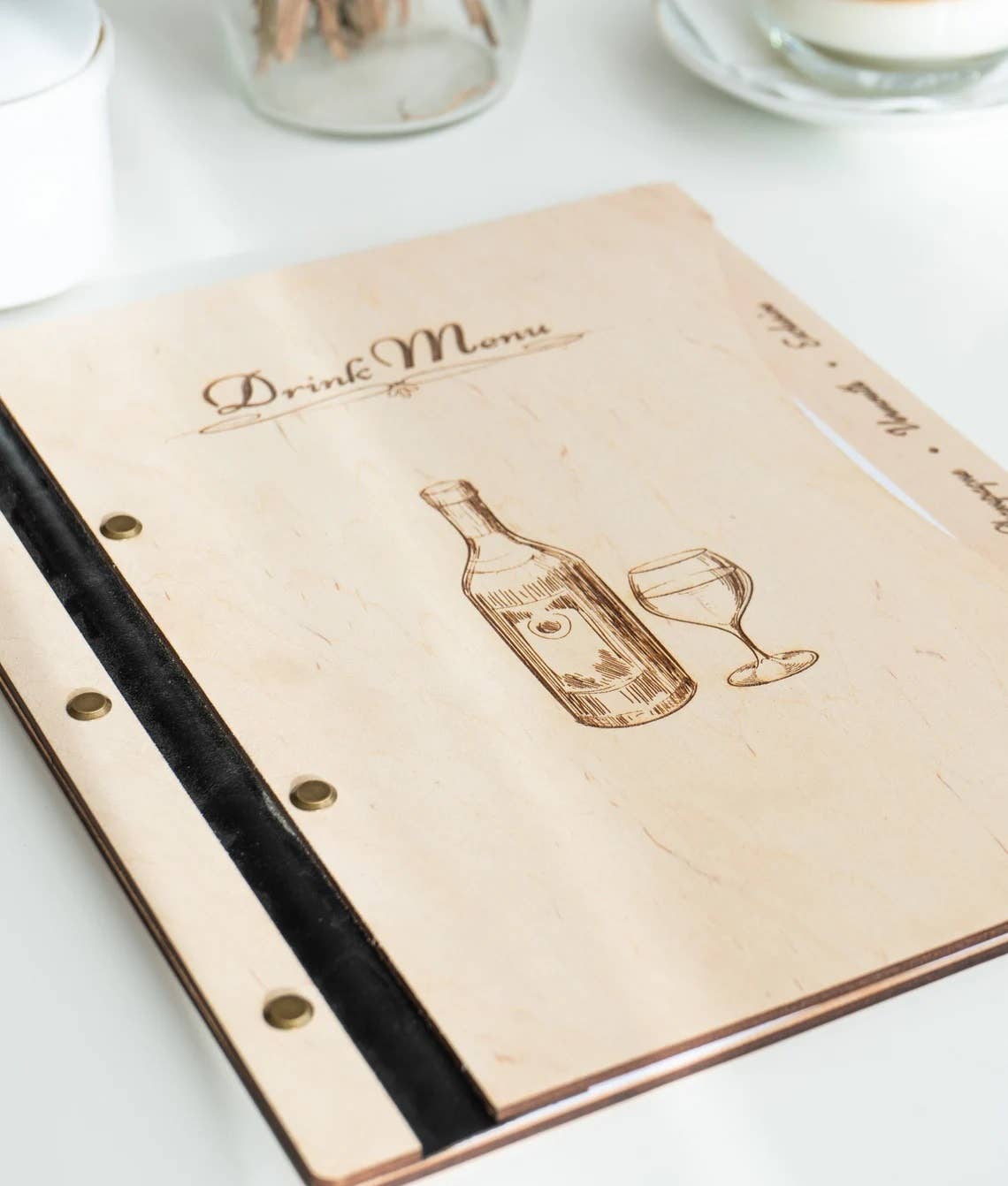 Pikore - Wholesale Klembord - Houten menumap, hoes voor drankenmenu5