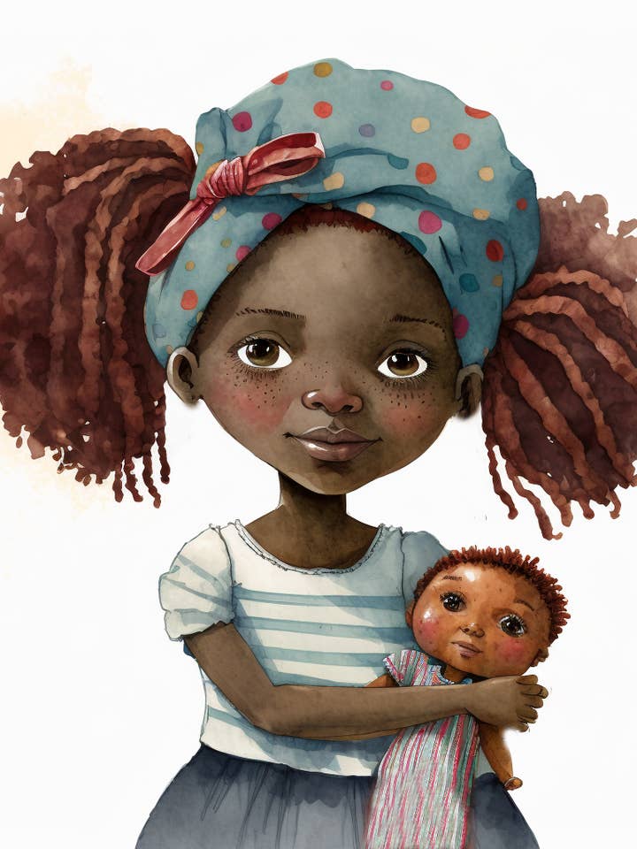 Raggedy Ashanti Kunsttryk #5 for engroshandel hos Blacartistry