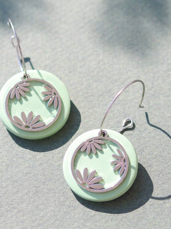 DANETTE WHITE GOLD EARRINGS for wholesale by Studio Choo11