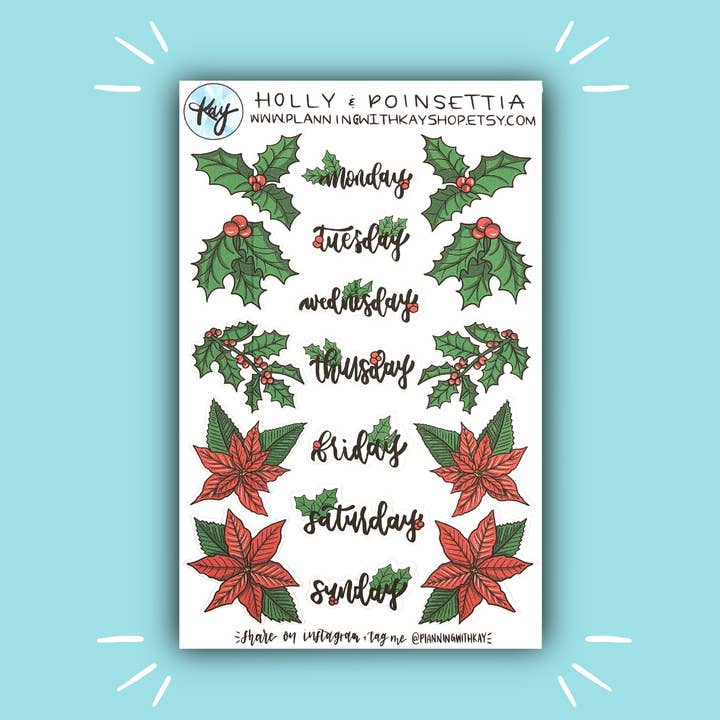 Azevinho e Poinsétia por atacado de Planning With Kay