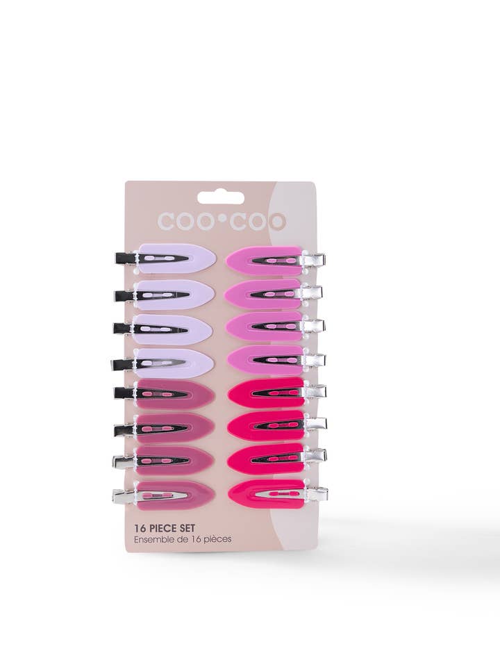 16 fermagli senza pieghe, colore: rosa per la vendita all'ingrosso da parte di CooCoo Beauty