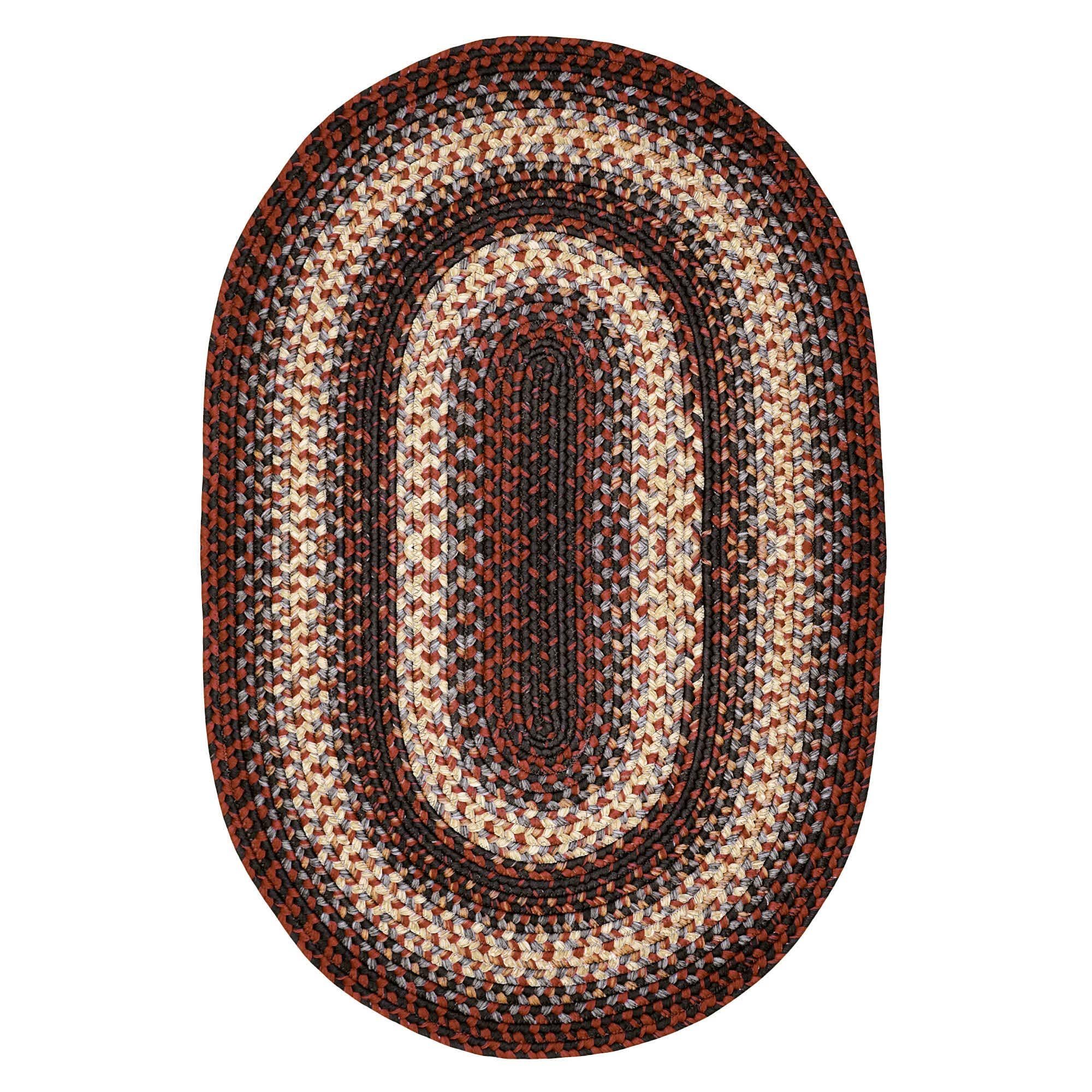 Homespice Decor - Wholesale Area Rug - Montgomery Burgundy Braided Rug for Indoor & Outdoor9