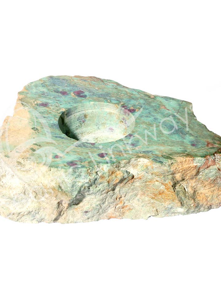 PORTACANDELE (PC) - ZOISITE RUBINO LUCIDATO IN ALTO 4" per la vendita all'ingrosso da parte di Oceanic Linkways Inc