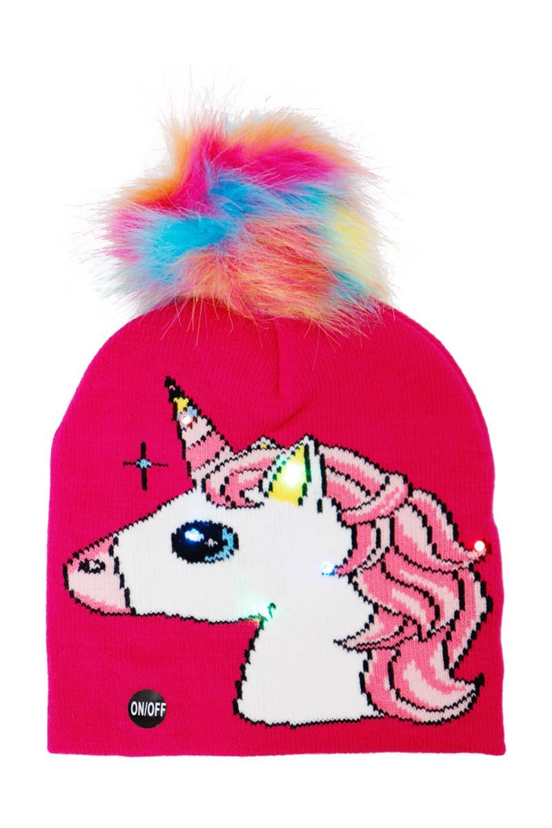 ASSORTED Little Girls Unicorn Led Light-up Short Beanie for wholesale on Faire7