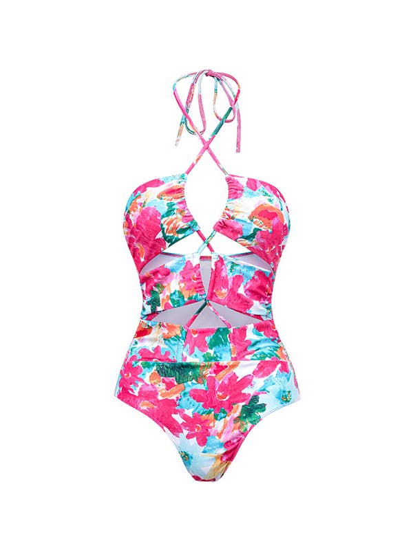 Maillot de bain 1 pièce à imprimé floral pour la vente par Sweetkama