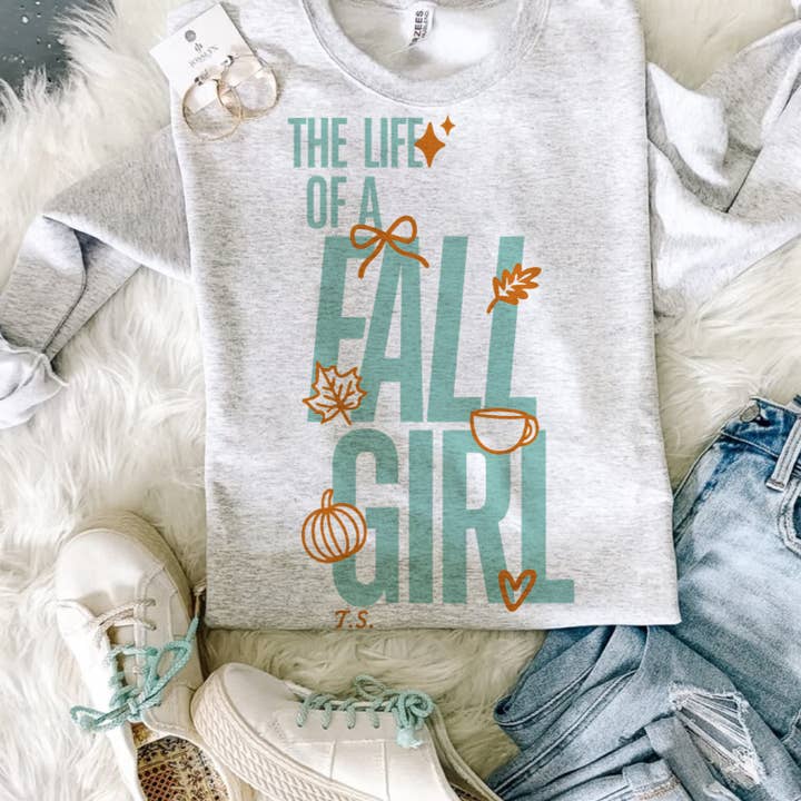 RR Tees Wholesale - Wholesale Graphic Sweatshirt - Women's - The Life of a Fall girl sweatshirt/tee