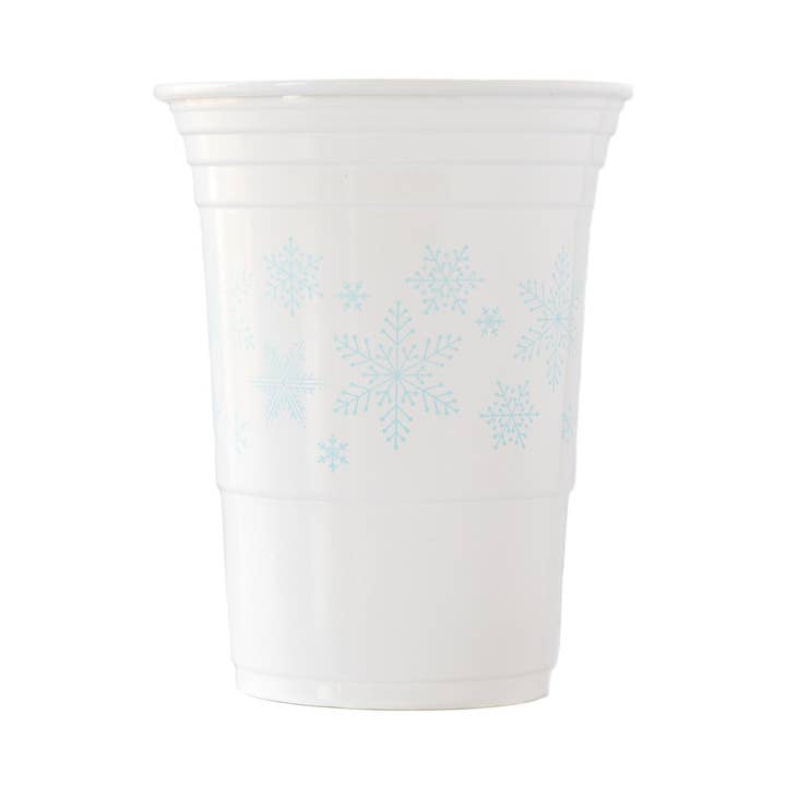 PLTC24 - Snow Flakes 18 oz Plastic Cups (24 pcs) for wholesale by My Mind’s Eye