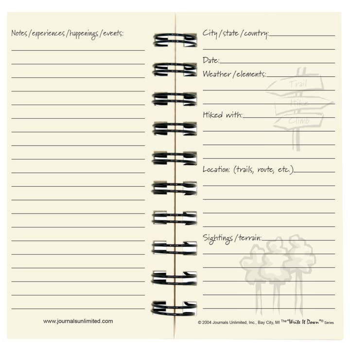 Journals Unlimited - Wholesale Journal/Diary - Mini - Hiking Journal (Kraft)5