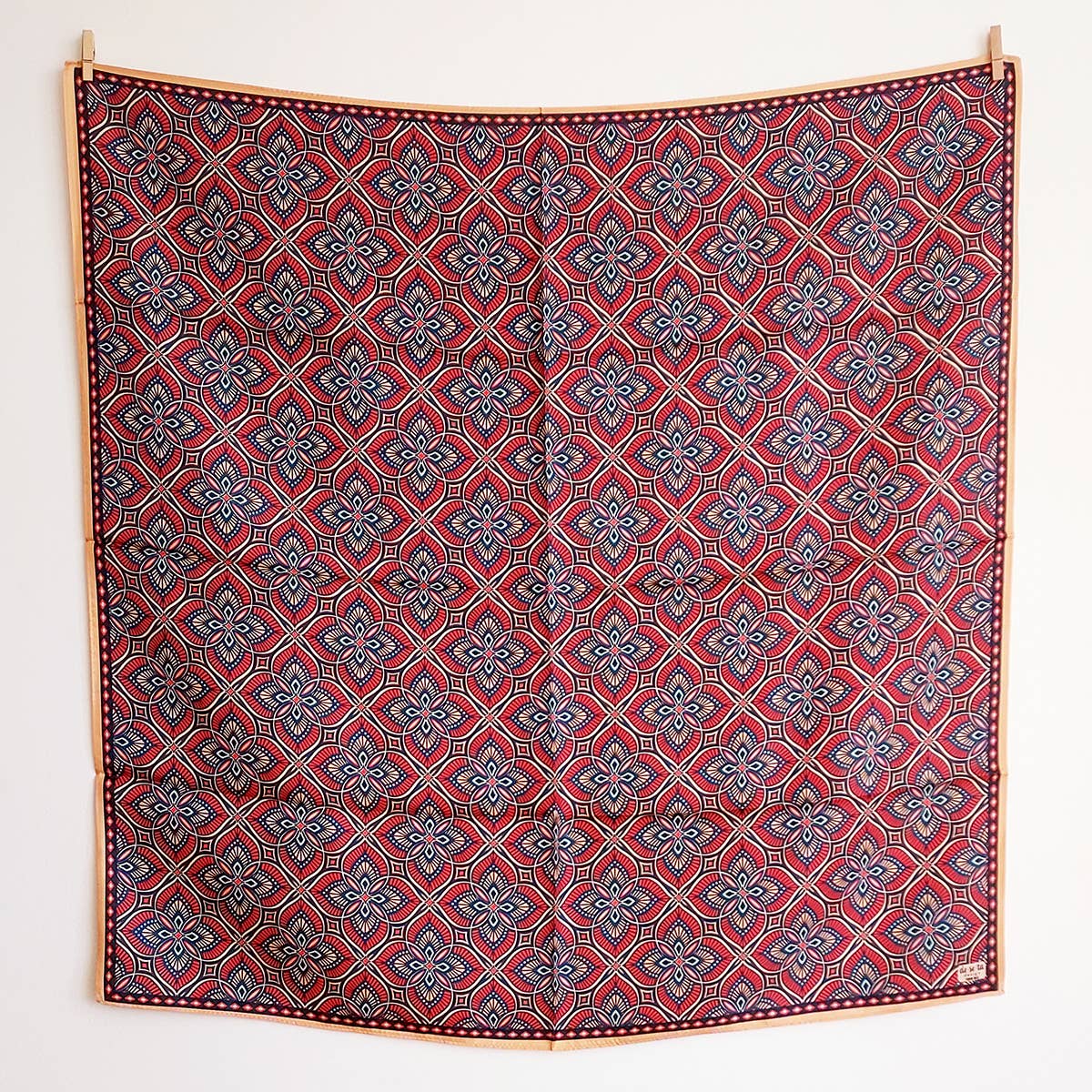Deseta Design - Wholesale Scarf - Women's - Quatrefoil Meskel (Cross) Ethiopian Pattern Silk Scarf1