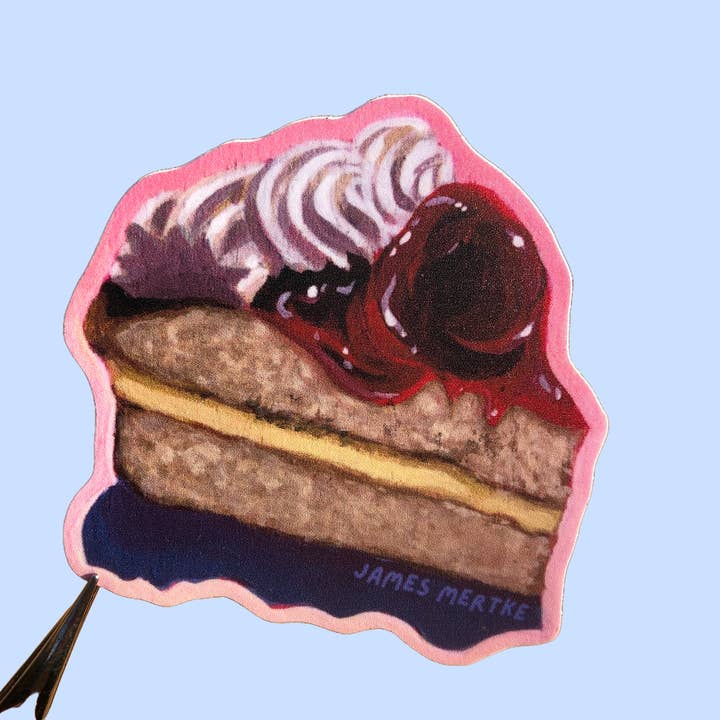 Erdbeerkuchen Malerei Kunst Aufkleber für den Großhandel von Painting With James