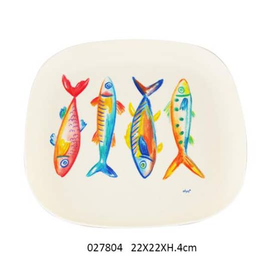 Prato Quadrado Pm 'Sarda' 22 X 22 X A.4 cm por atacado de Faye